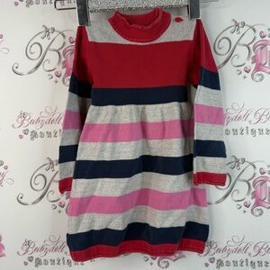 Kitzberg dress baby knit warm cozy Striped Red and Pink Knit Dress